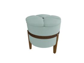 Puff Redondo Flor Decorativo com Pés de Madeira Estofado Suede, Conforto e Estilo para Quarto ou Sala Puff Redondo Flor Decorativo com Pés de Madeira Estofado Suede, Conforto e Estilo para Quarto ou Sala