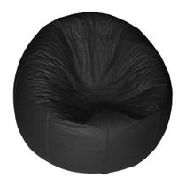 Puff Redondo material sintético Preto Puff Redondo material sintético Preto