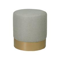 Puff Redondo Metal Dourado Biér Agarb Decor