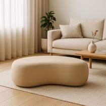 Puff Redondo Orgânico Moderno Feijão Sala Quarto Recpção Luxo 100cm