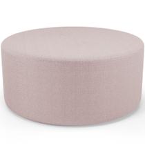 Puff Redondo Orgânico para Living 90cm Lola W01 Bouclê Rosê - Lyam Decor Puff Redondo Orgânico para Living 90cm Lola W01 Bouclê Rosê - Lyam Decor