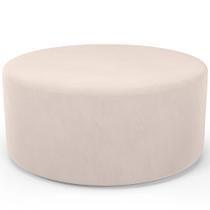 Puff Redondo Orgânico para Living 90cm Lola W01 Suede Bege - Lyam Decor Puff Redondo Orgânico para Living 90cm Lola W01 Suede Bege - Lyam Decor