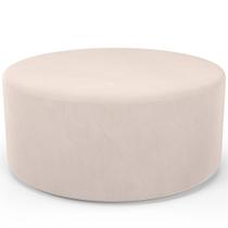 Puff Redondo Orgânico para Living 90cm Lola W01 Suede Bege - Lyam Decor Puff Redondo Orgânico para Living 90cm Lola W01 Suede Bege - Lyam Decor