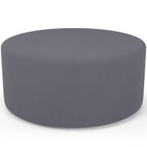 Puff Redondo Orgânico para Living 90cm Lola W01 Suede Cinza - Lyam Decor Puff Redondo Orgânico para Living 90cm Lola W01 Suede Cinza - Lyam Decor