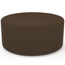 Puff Redondo Orgânico para Living 90cm Lola W01 Suede Marrom - Lyam Decor