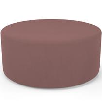 Puff Redondo Orgânico para Living 90cm Lola W01 Suede Rosê - Lyam Decor Puff Redondo Orgânico para Living 90cm Lola W01 Suede Rosê - Lyam Decor