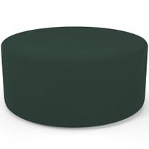 Puff Redondo Orgânico para Living 90cm Lola W01 Suede Verde Musgo - Lyam Decor