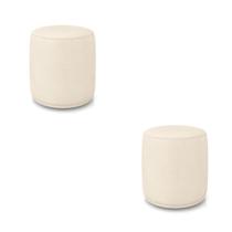 Puff Redondo Orgânico para Sala kit 2 Malu Sintético M11 - D'Rossi