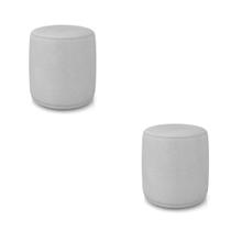 Puff Redondo Orgânico para Sala kit 2 Malu Sintético M11 - D'Rossi