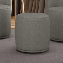 Puff Redondo Orgânico para Sala Malu Linho M11 - D'Rossi