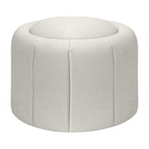 Puff Redondo Orgânico Resistente Flora 45x45 Bouclê