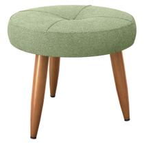 Puff Redondo para Sala Miami Boucle Oliva Puff Redondo para Sala Miami Boucle Oliva