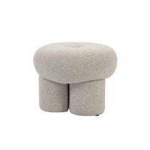 Puff Redondo Trium Rivatti 35 cm (Altura) com 03 pés Estofado em tecido Off White Puff Redondo Trium Rivatti 35 cm (Altura) com 03 pés Estofado em tecido Off White