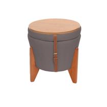 Puff Redondo Versátil: Mesa de Centro e Assento Sofisticado