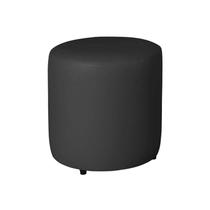 Puff Redondo X 40cm material sintético sem Rodizios Preto