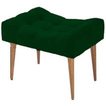 Puff Requinte Veludo Cinza Claro - Kimi Design