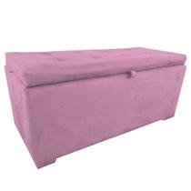 Puff Retangular Baú 80 Pé D Cama Solteiro Porta Brinquedos