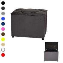 Puff Retangular Baú Moderno Espaçoso Pufe Decorativo