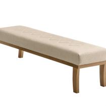 Puff Retangular em Linho 140cm para Sala de Estar Theo Puff Retangular em Linho 140cm para Sala de Estar Theo