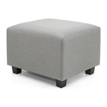 Puff Retangular Herval Clean, Cinza Claro 58 cm Puff Retangular Herval Clean, Cinza Claro 58 cm