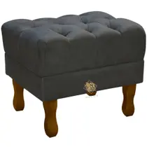 Puff Retrô Capitonê Reforçado Louis Xv Banqueta para sala quarto closet penteadeira