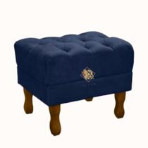 Puff Retro Clássico Suede Capitone Sala Quarto Penteadeira Puff Retro Clássico Suede Capitone Sala Quarto Penteadeira