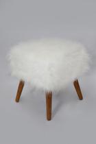 Puff retrô pelúcia alta