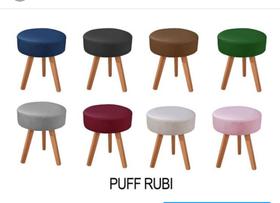 Puff rubi pé palito Puff de ótima qualidade feito no tecido veludo
