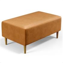 Puff Sala Damon Multiuso material sintético Caramelo Pés Palito Castanho