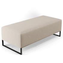 Puff Sala De Estar Bali W01 Base Ferro 120x50 Cm Linho Bege Puff Sala De Estar Bali W01 Base Ferro 120x50 Cm Linho Bege