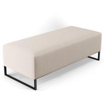Puff Sala De Estar Bali W01 Base Ferro 120x50 Cm Linho Cru Puff Sala De Estar Bali W01 Base Ferro 120x50 Cm Linho Cru