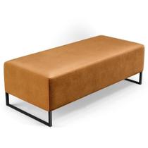 Puff Sala De Estar Base Ferro 120x50 Cm material sintético Whisky