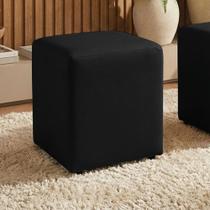 Puff Sala Decorativo Lucca Quadrado Assento Espuma material sintético Preto D'Rossi Puff Sala Decorativo Lucca Quadrado Assento Espuma material sintético Preto D'Rossi