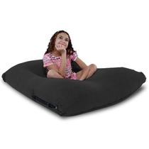 Puff Sarah Cor Preto - Enchimento de pérolas de EPS Puff Sarah Cor Preto - Enchimento de pérolas de EPS