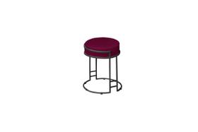 Puff Sarah Preto- Veludo Bordo
