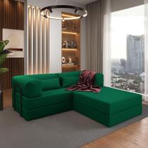 Puff Sofá Cama Casal Dobrável 2 Em 1 Com Chaise Moderno Puff Sofá Cama Casal Dobrável 2 Em 1 Com Chaise Moderno