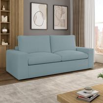 Puff Sofá na Caixa Litus Desing Moderno 2,20mt Tecido Bouclê