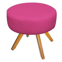 Puff Sofia Base Giratória de Madeira Corano Pink - KDAcanto Móveis
