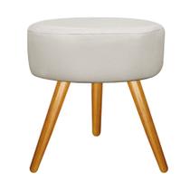 Puff Sofia Palito Mel Suede Bege - DAMAFFÊ MÓVEIS
