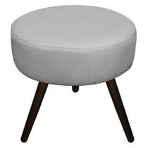 Puff Sofia Palito Tabaco Suede Cinza - KDAcanto Móveis