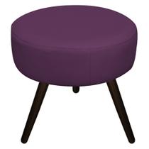 Puff Sofia Palito Tabaco Suede Roxo - KDAcanto Móveis