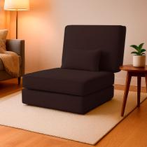 Puff Solteiro Multiuso 3 em 1 Portátil Colchonete Dobrável Vira Cama Colchão com Almofada Puff Solteiro Multiuso 3 em 1 Portátil Colchonete Dobrável Vira Cama Colchão com Almofada