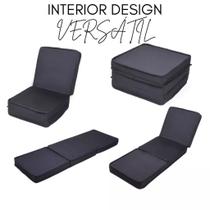 Puff Solteiro Multiuso 4X1 Portátil Colchonete Colchão Poltrona Puff Dobrável Prático Ideal Visitas Puff Solteiro Multiuso 4X1 Portátil Colchonete Colchão Poltrona Puff Dobrável Prático Ideal Visitas