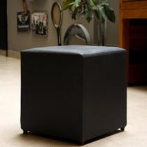 Puff Studio 40x40x40 Cm material sintético sem Rodizios