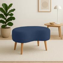 Puff Suede Estofado Moderno Para Sala Quarto E Closet Aurora Azul Puff Suede Estofado Moderno Para Sala Quarto E Closet Aurora Azul