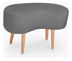 Puff Suede Estofado Moderno Para Sala Quarto E Closet Aurora Cinza Chumbo Puff Suede Estofado Moderno Para Sala Quarto E Closet Aurora Cinza Chumbo