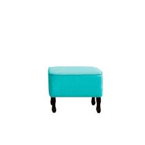 Puff Teles Decorativo Sala De Estar Suede Azul