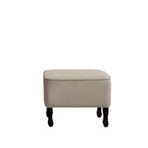 Puff Teles Decorativo Sala De Estar Suede Bege