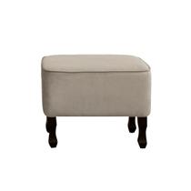 Puff Teles Decorativo Sala de Estar Suede Bege