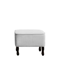 Puff Teles Decorativo Sala De Estar Suede Branco